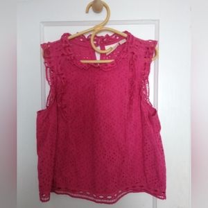 Anthropologie Maeve sleeveless eyelet top